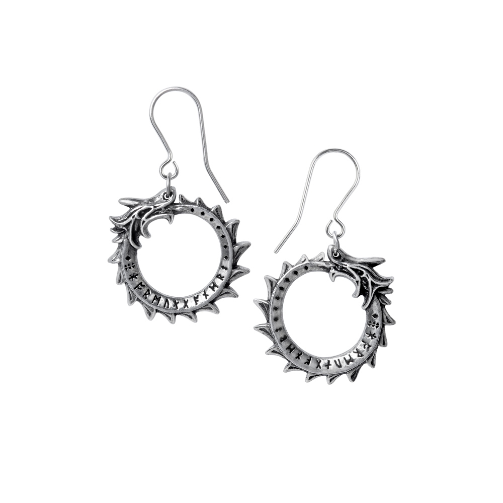 Alchemy - Jormungand Earrings - Silver coloured